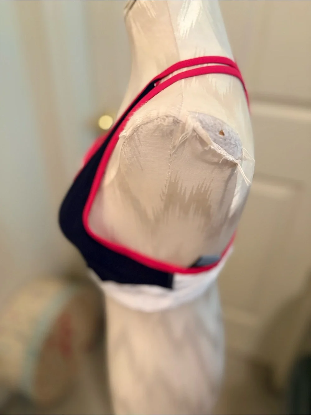 Nike Navy Sports Bra with Pink Trim L 12-14